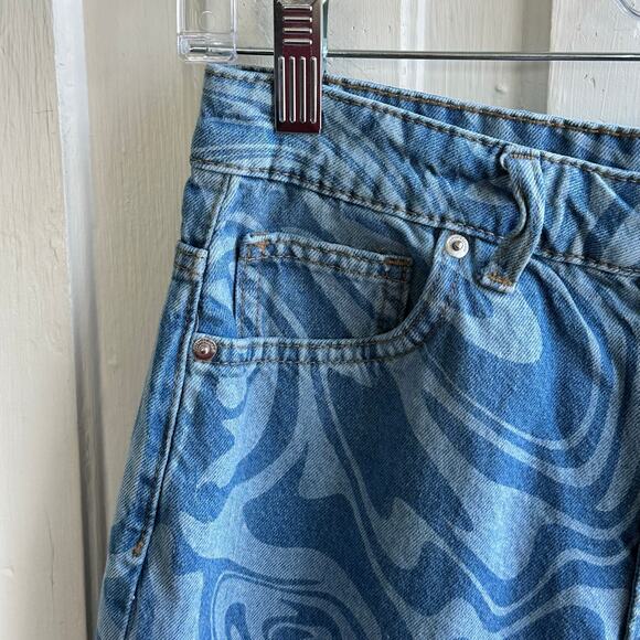 H&M Divided 90s Baggy High Rise Jeans Y2K Swirl - Picture 5 of 9